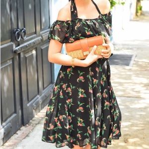 Black Floral Anthropologie Dress